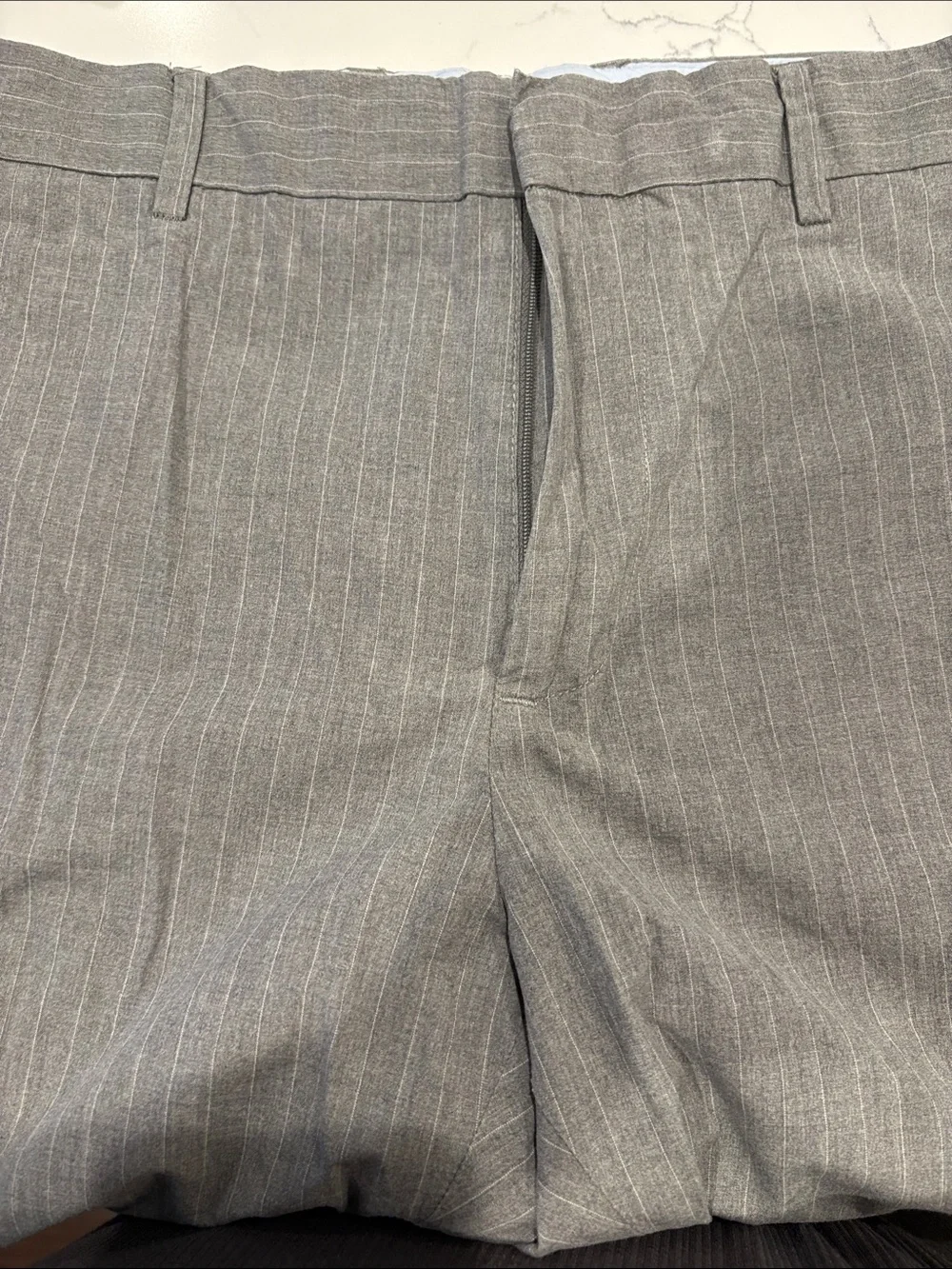 Banana Republic Light Gray Pinstripe Dress Pants